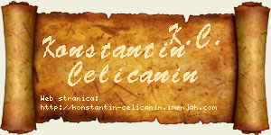 Konstantin Ćeličanin vizit kartica